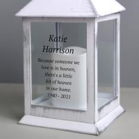 Personalised Memorial White Lantern Extra Image 3 Preview